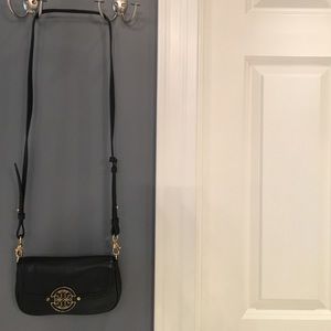 Authentic Tory Burch black leather cross body.
